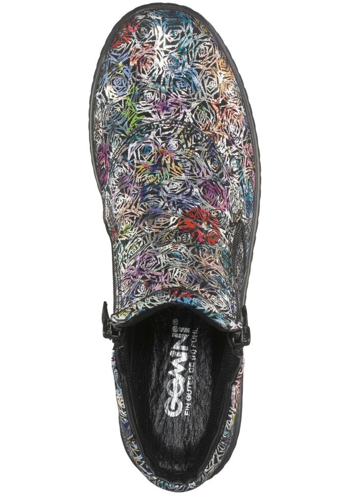 Gemini Stiefelette aus Rind-Nappaleder SCHWARZ-BUNT