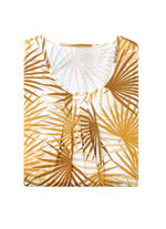 Nachthemd mit Absteppung und Faltenlegung ECRU-SAFRAN-OCKER