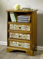 Teilmassive Schubladenkommode in Nussbaum NUSSBAUM