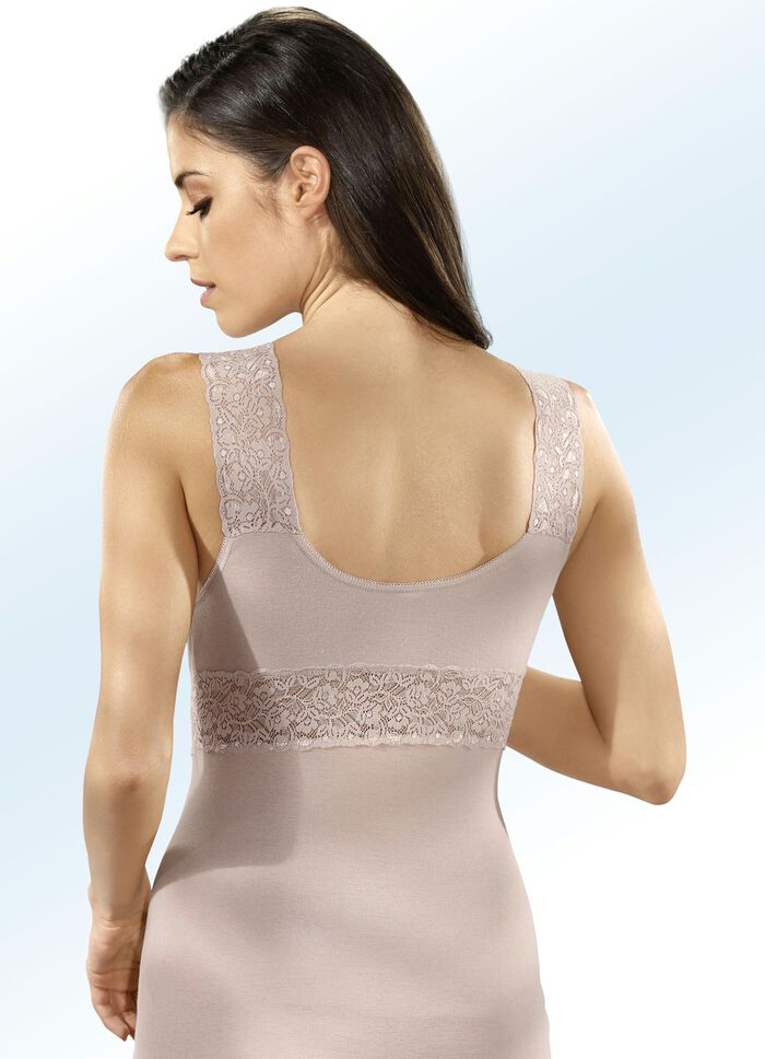 BH-Hemd mit hübscher Elastikspitze ROSENHOLZ