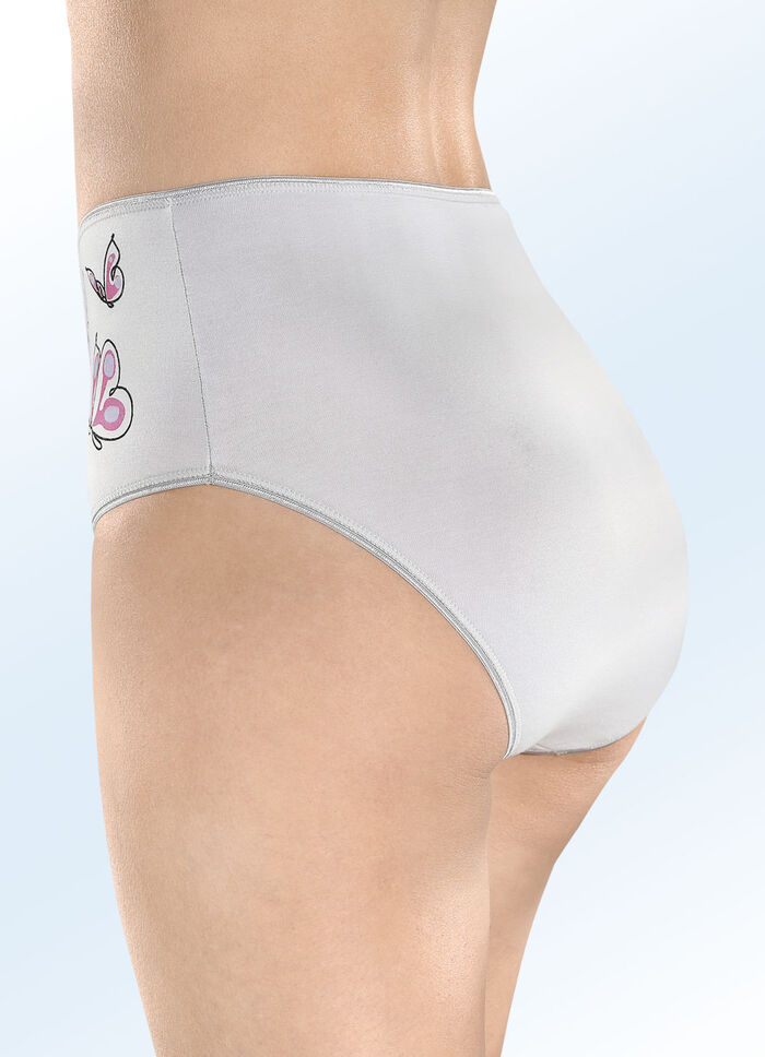 Dreierpack Slips mit Schmetterlingsmotiv 