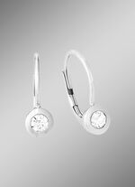 Elegante Ohrringe in Wei&szlig;gold mit Brillant 