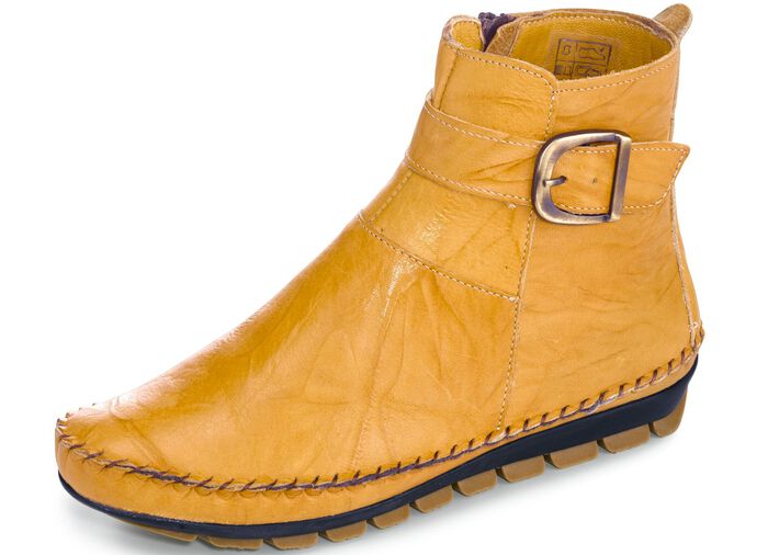 Gemini Mokassin-Stiefelette mit verstellbarer Zierspange MAISGELB
