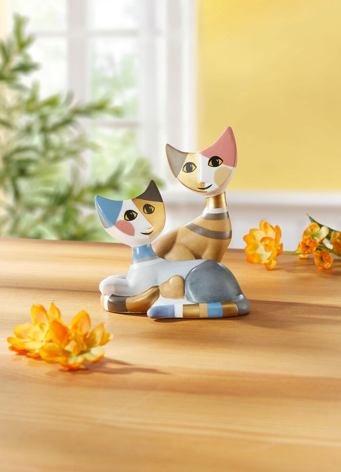 Katzenpaar  aus hochwertigem Porzellan 