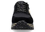 Remonte, trendige Damen-Sneaker, Weite G, mit herausnehmbarem Fußbett SCHWARZ-GOLD