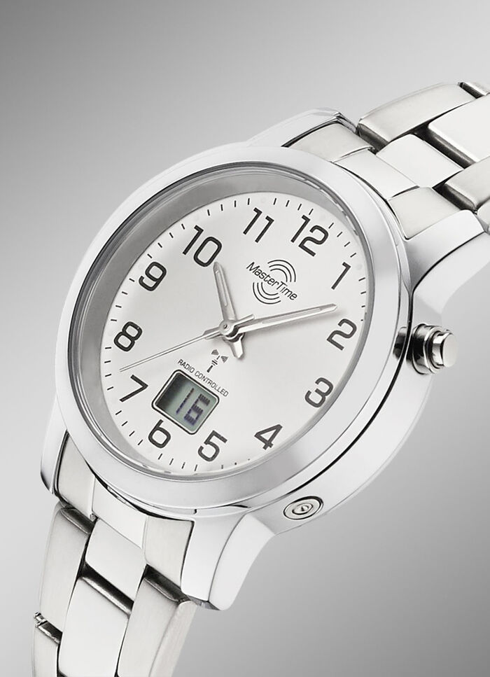 Klassische Damenuhr mit Funkuhrwerk 