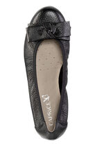 Caprice, schicke Damen-Ballerinas, Weite G, mit Gummizug SCHWARZ