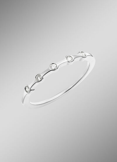 Luxuriöser Damenring aus Weißgold mit Brillanten 