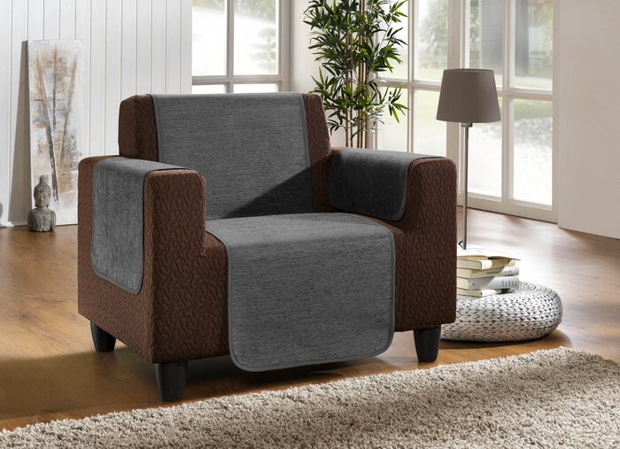 Unempfindliche Sessel-,Couch- und Armlehnenschoner aus Chenille 