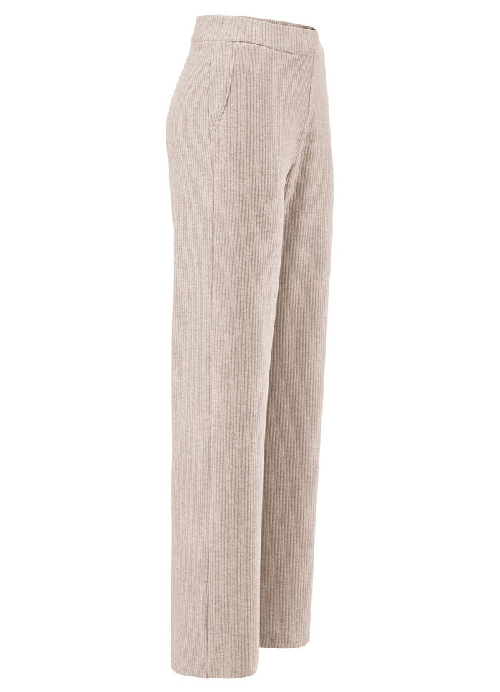 Hose in Palazzo-Form BEIGE MELIERT