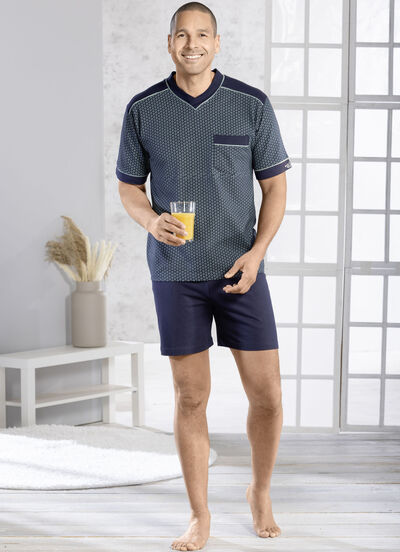 Shorty mit V-Ausschnitt und auswechselbarem Gummizug 