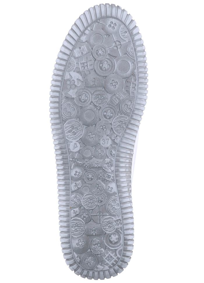 Gemini Slipper aus Rind-Nappaleder mit Zier&ouml;sen WEISS