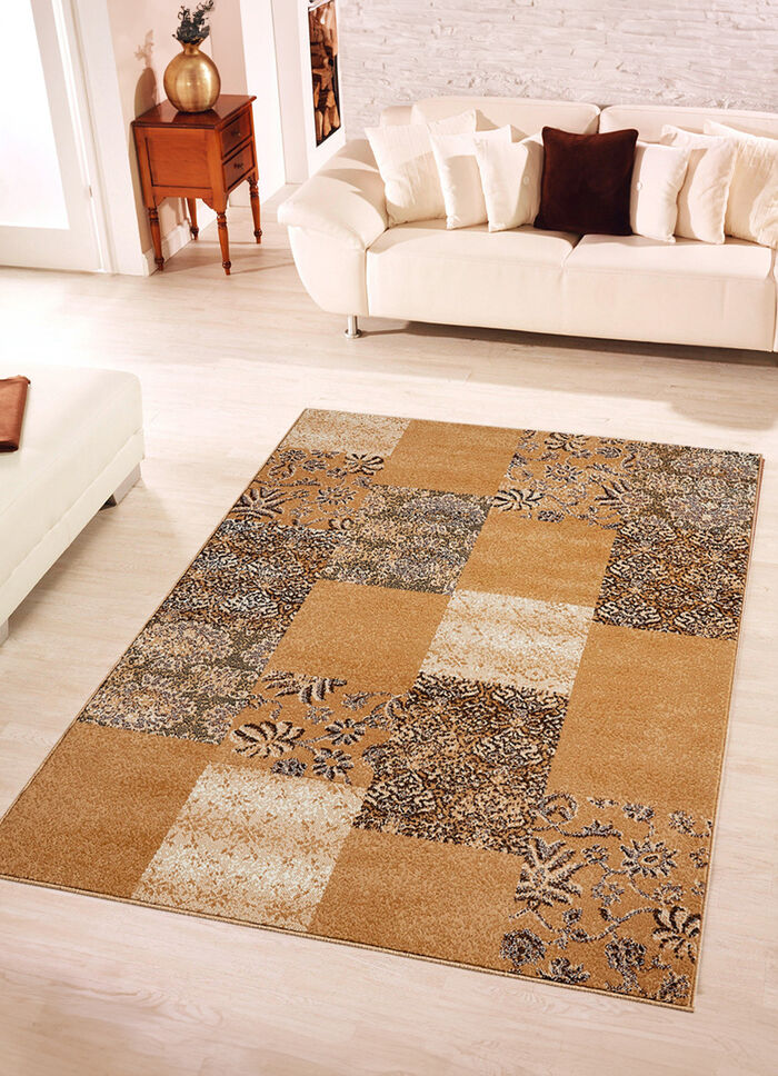 Gewebte Brücken und Teppiche im Patchwork-Dessin BEIGE