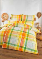 Seersucker Bettw&auml;sche-Garnitur von Florella TERRA-GELB