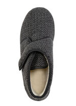 Textil-Stiefelette mit dezentem Fischgrat-Muster ANTHRAZIT