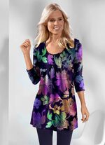 Longshirt mit dezenter Faltenlegung im Vorderteil 