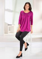 Longshirt mit Zierplättchen in 3 Farben FUCHSIA