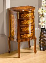 Kommode aus massivem Buchenholz mit Intarsien 