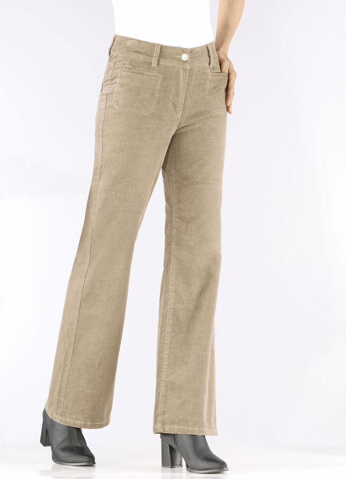 Cordhose mit weitem Beinverlauf CAMEL