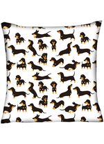 Kissenbezug mit Dackel-Motiven 