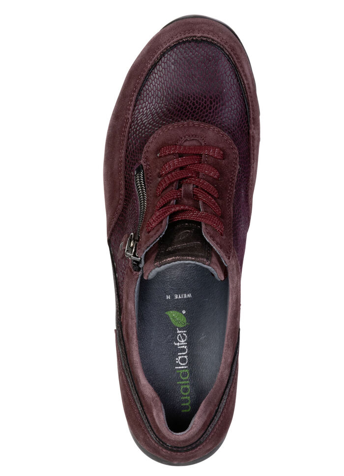 Waldläufer, bequeme Damen-Sneaker, Weite H, mit herausnehmbarem Fußbett BORDEAUX