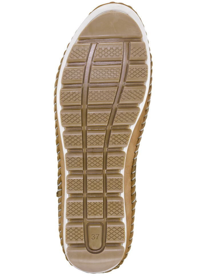 Gemini, bequeme Damen-Slipper, Weite G, mit herausnehmbarem Fußbett CAMEL