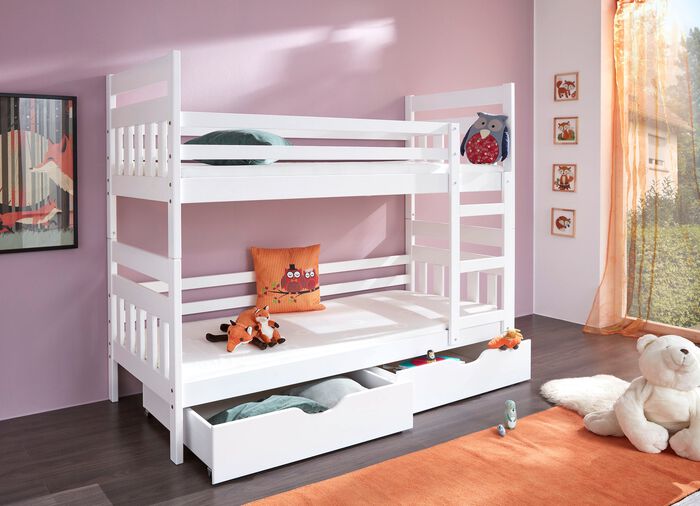 Etagenbett aus massivem Kiefernholz 