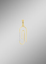 B&uuml;roklammer-Anh&auml;nger mit 8 Diamanten 