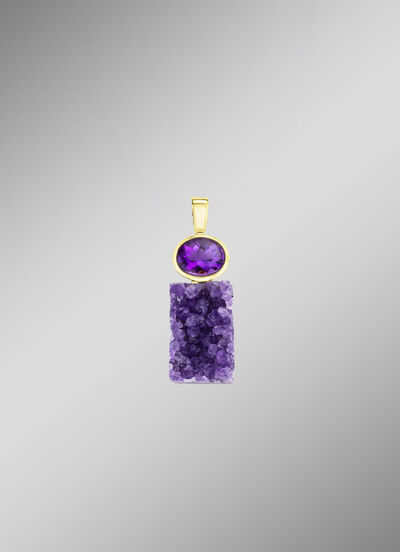 Anhänger mit echter Amethyst-Faszination 