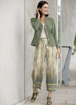 Plissee-Culotte mit geflochtenem Bindeband 