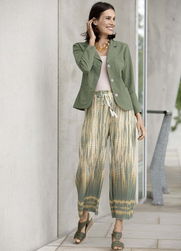 Plissee-Culotte mit geflochtenem Bindeband 