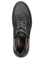 GINO GALANTE, gefütterte Herren-Boots, Winterschuhe, mit Lammfell SCHWARZ