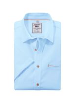 Seersucker Hemd von "Milano Italy" in 3 Farben HELLBLAU