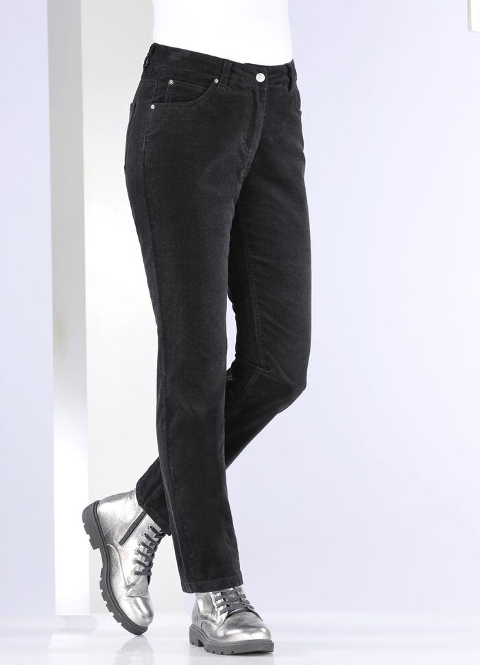 Samtweiche Hose in 5-Pocket-Form 