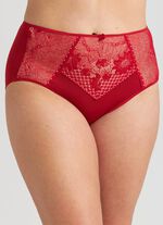 Miss Mary Miederslip mit unterlegter Elastikspitze ROT