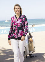 Blusenjacke mit Rippenstrick 