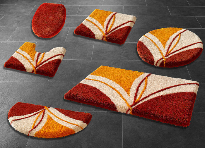 Geschmackvolle Badgarnitur mit rutschhemmender Rückseite TERRA