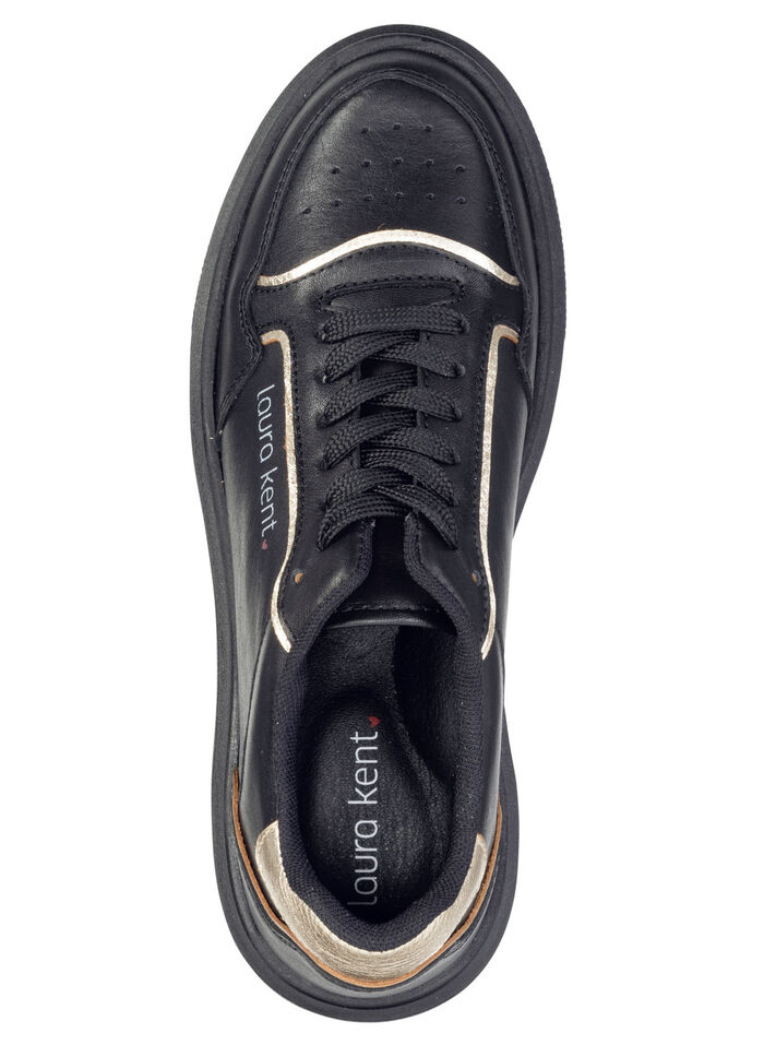 laurakent, trendige Damen-Sneaker, Weite H, mit herausnehmbarem Fußbett SCHWARZ