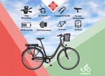 City-E-Bike mit Komfort-Ausstattung von Telefunken ANTHRAZIT