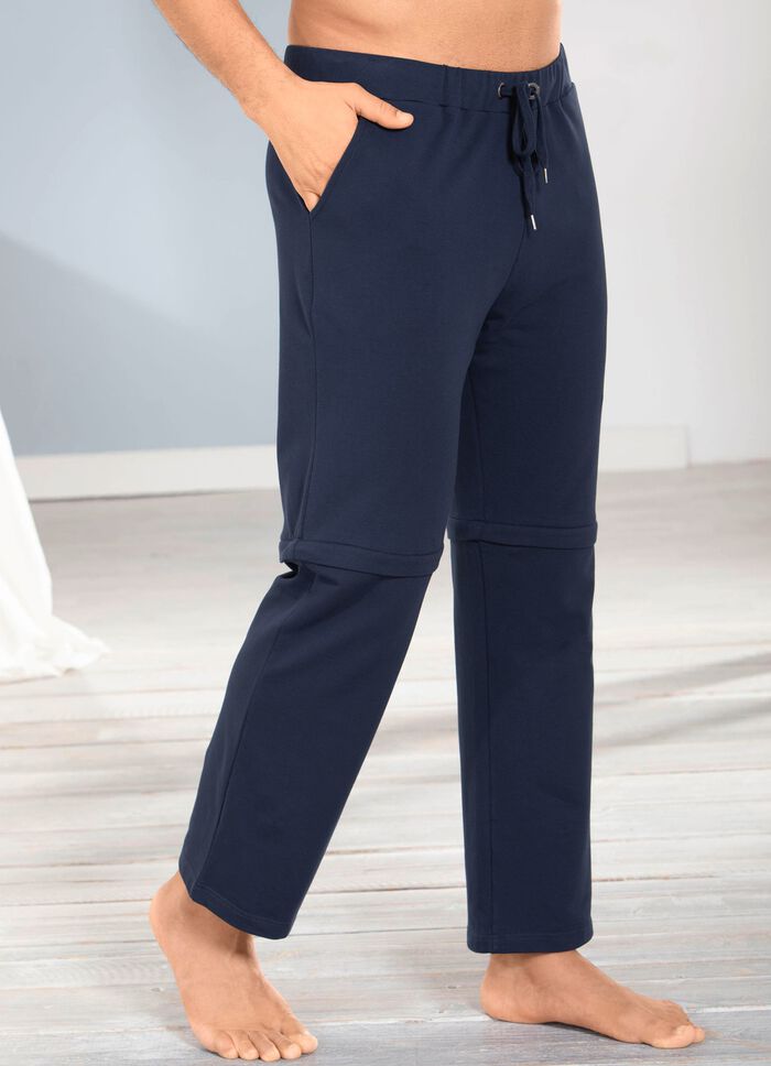 Schlaf-und Freizeithose mit verschiedenen Tragevarianten 