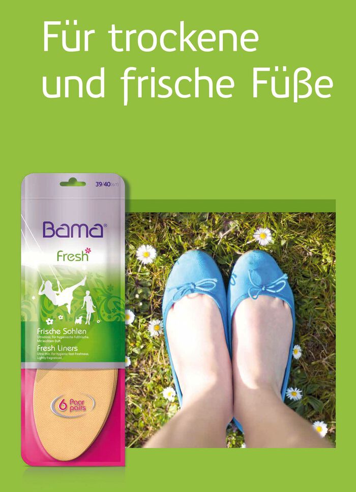 BAMA Fresh Einlegesohlen BEIGE/GR&Uuml;N