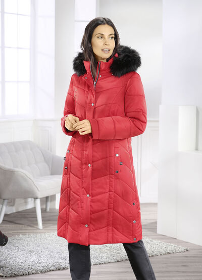 Mantel mit abnehmbarer Kapuze 