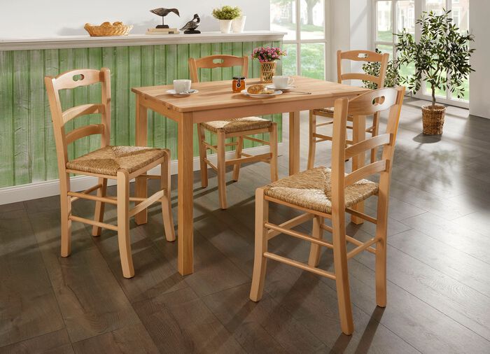 2er-Set Esszimmerst&uuml;hle aus massiver Buche 