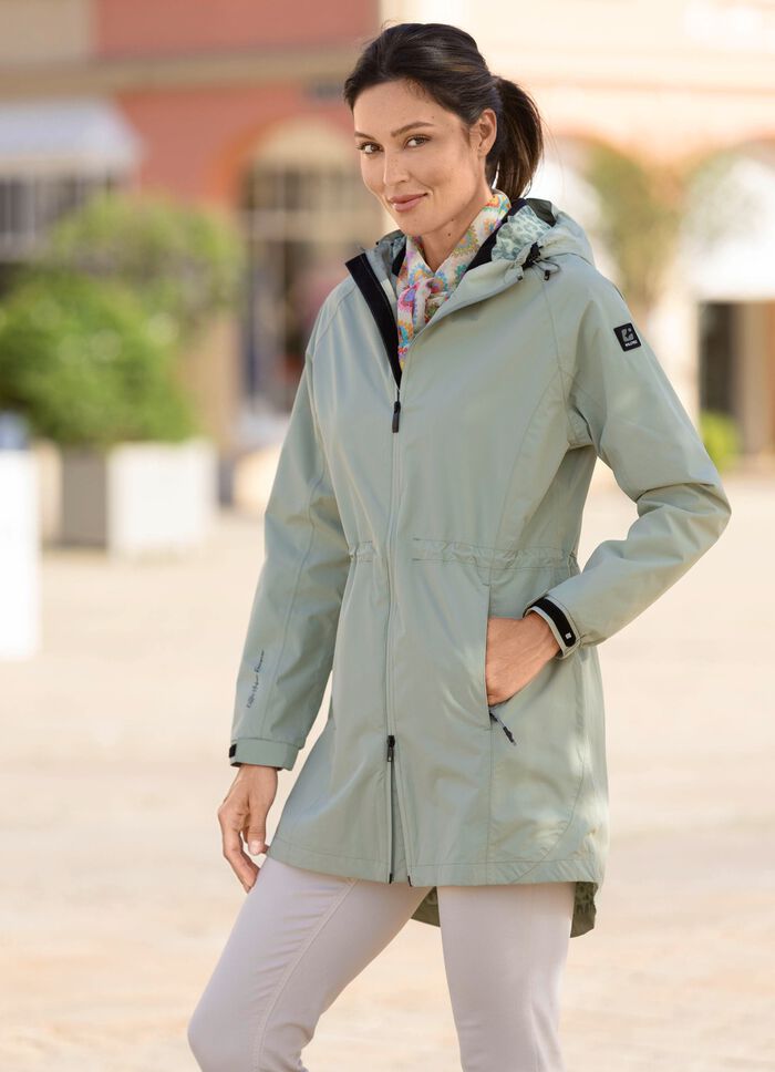 Funktions-Kurzmantel mit fester Kapuze LINDGRÜN