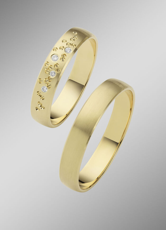 Satinierter Trauring 