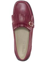 ELENA EDEN, klassische Damen-Slipper, Weite H, mit herausnehmbarem Lederfu&szlig;bett BORDEAUX