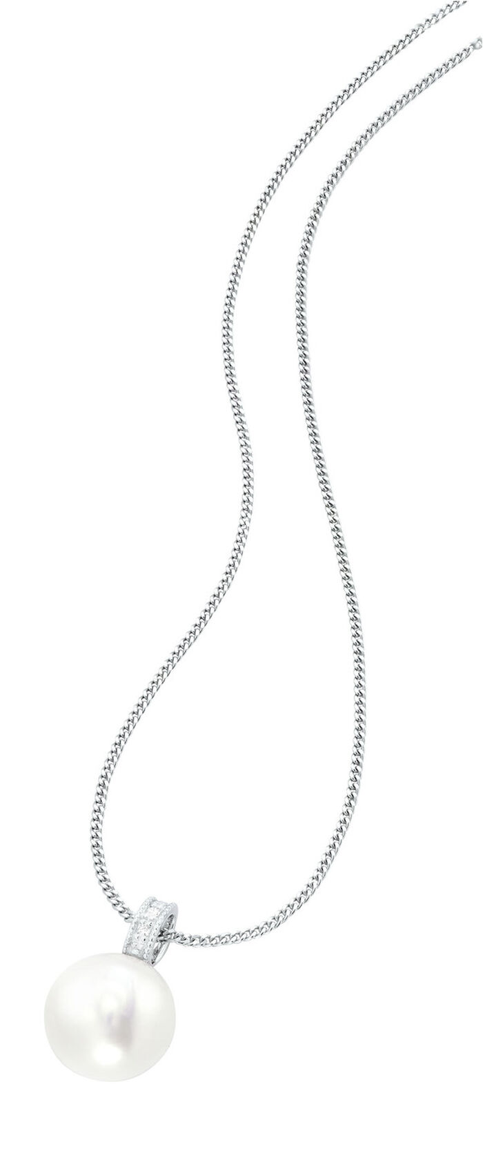 Anhänger mit Süßwasser-Zuchtperle und Brillanten 