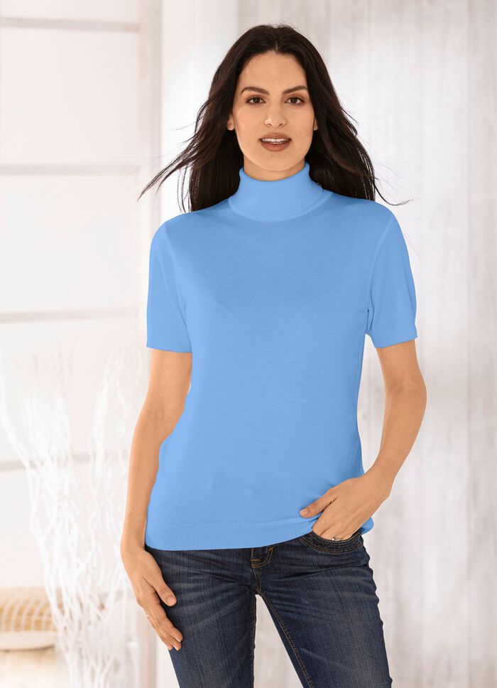 Pullover in edel glänzender Qualität BLEU