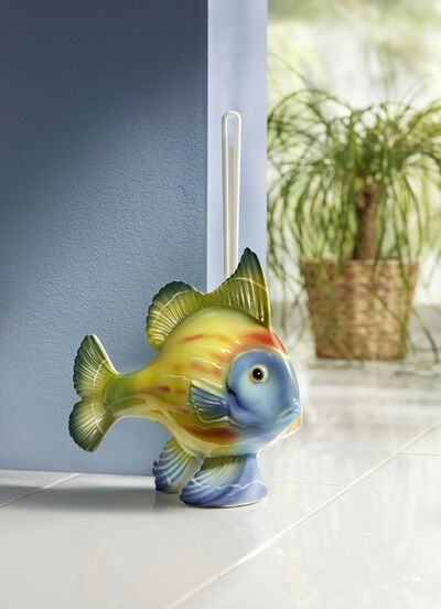 WC-Garnitur aus Keramik mit B&uuml;rste 