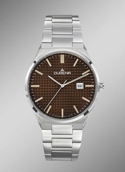 Dugena-Quartz-Herrenuhr mit Edelstahlbandgeh&auml;use 